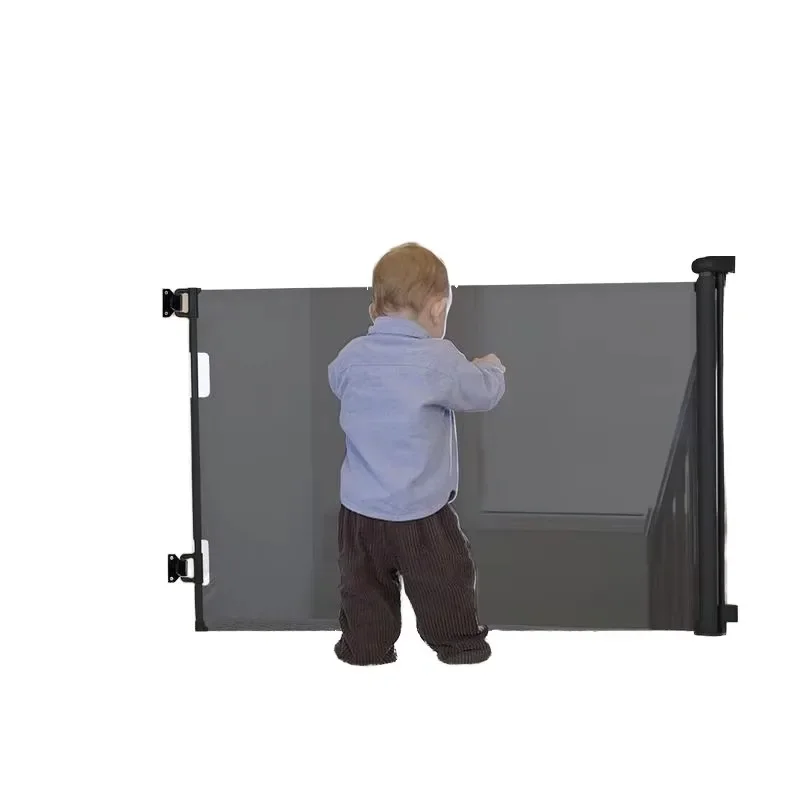 Baby retractable safety door Pet barrier net Child safety stair door