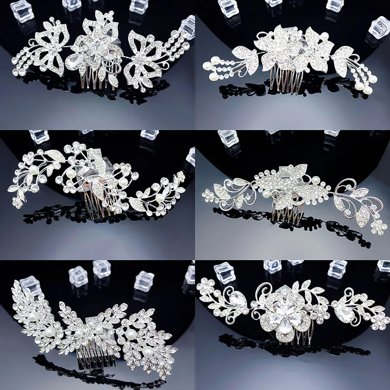 

Ladies Wedding Hair Comb Pearl Hairpin And Clip Bridal High Quality Rhinestone Headpiece Bridal Hair Accessories Fashion