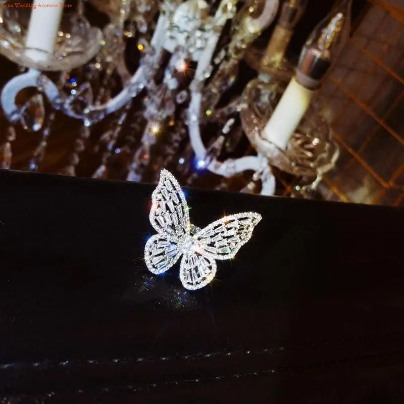 G92D Butterfly Open Ring Fashion Promise Rings Jewelry Anniversary Gift for Women