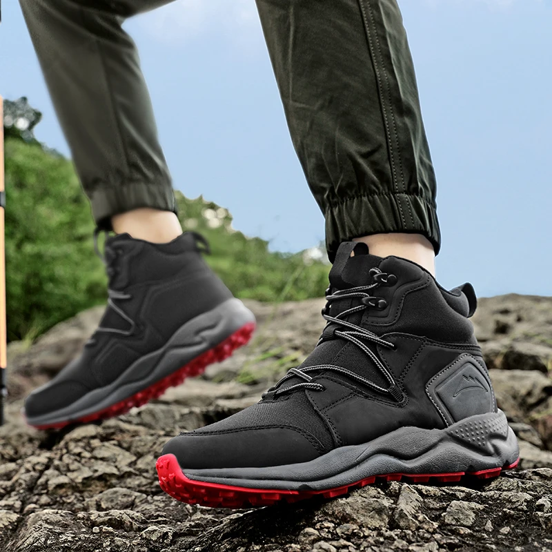 

2025 New Fall Thick-soled Sports Shoes - Anti-slip and Wear-resistant Mountaineering Shoes - Men's Mid-calf Casual Sports Shoes