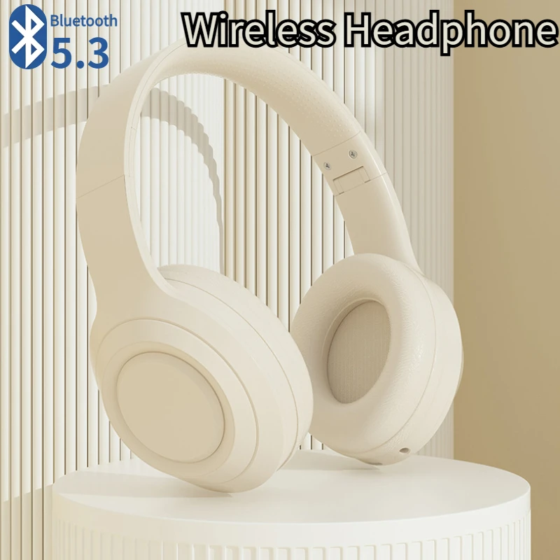 

Беспроводная гарнитура Bluetooth5.3 Hi-Fi стерео наушники с шумоподавлением игровая повязка на голову складная с наушниками TF/AUX музыкальный плеер