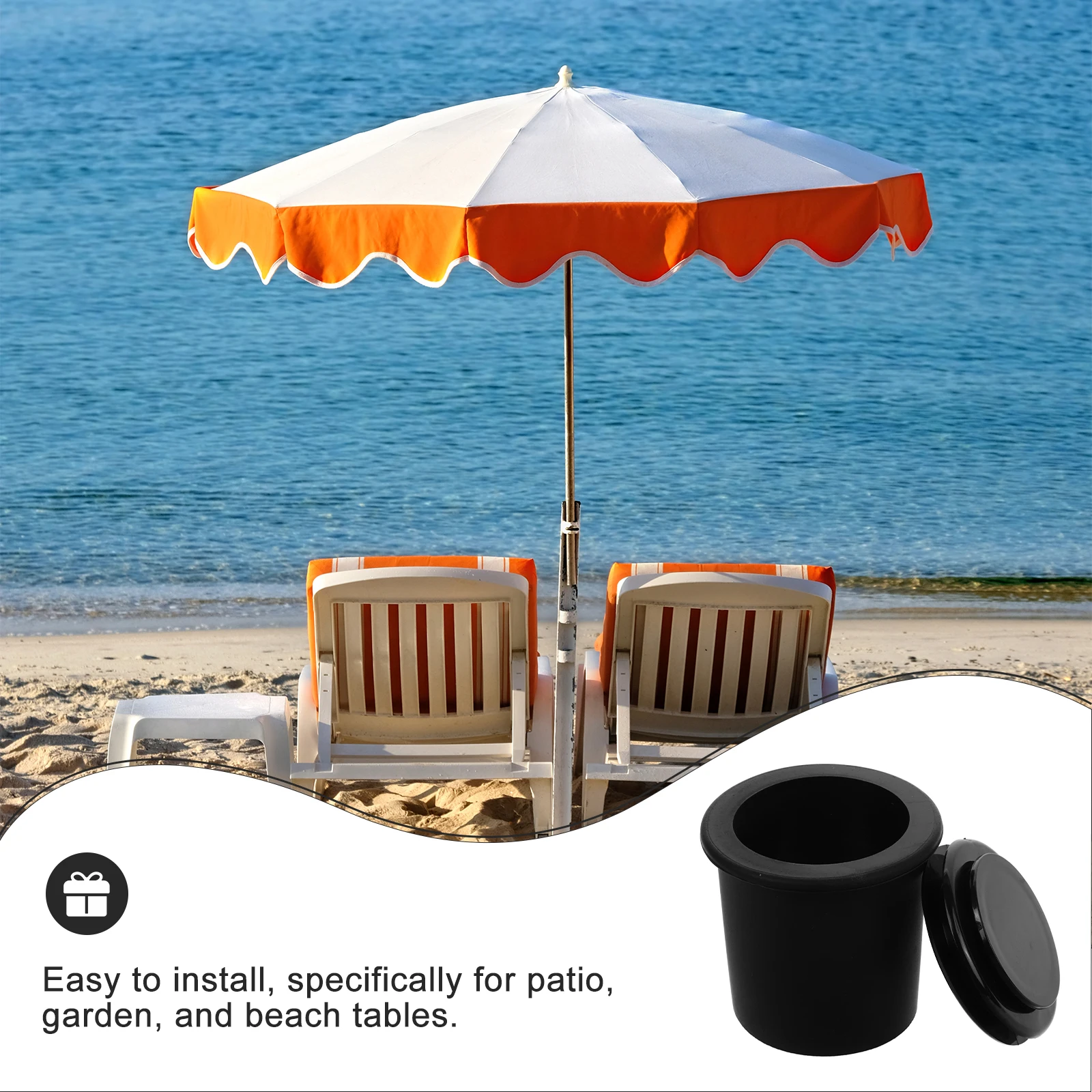 

Patio Umbrella Hole Ring Plug Set Slip-Resistant Silicone Umbrella Wedge for Garden Beach Tables Easy to Secure