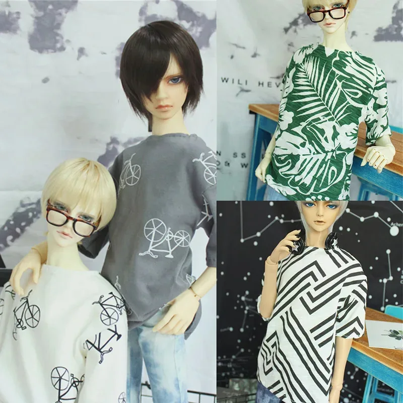 

[High Quality]1/3 1/4 Men Hip Hop Oversized Streetwear Graphic Printed T-Shirt Harajuku Loose Top Tees for BJD Uncle Soom ID75