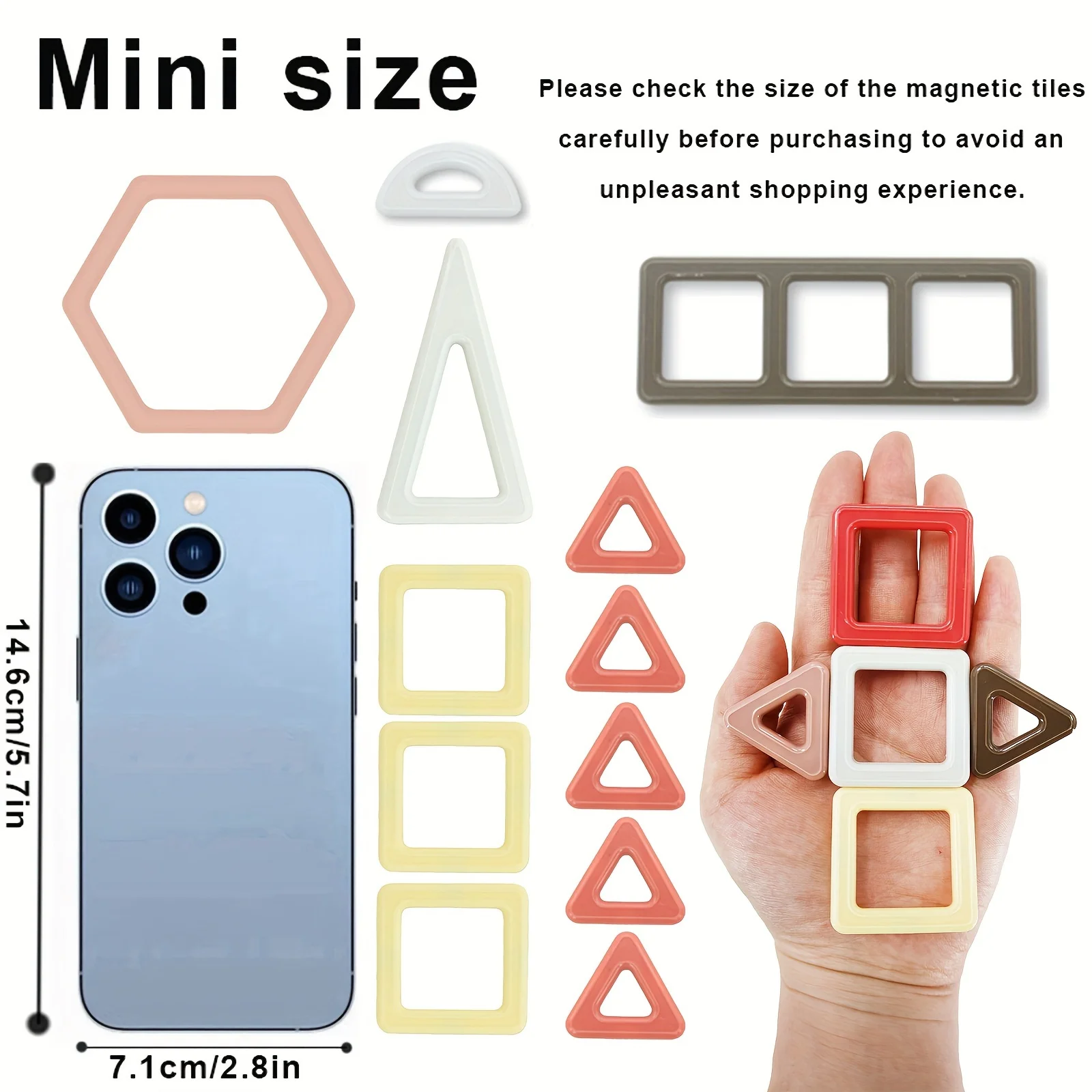 165pcs Mini Magnetic Tiles 3D Magnetic Building Blocks Toys Educational toys for Kids Preschool Learning Stacking Blocks