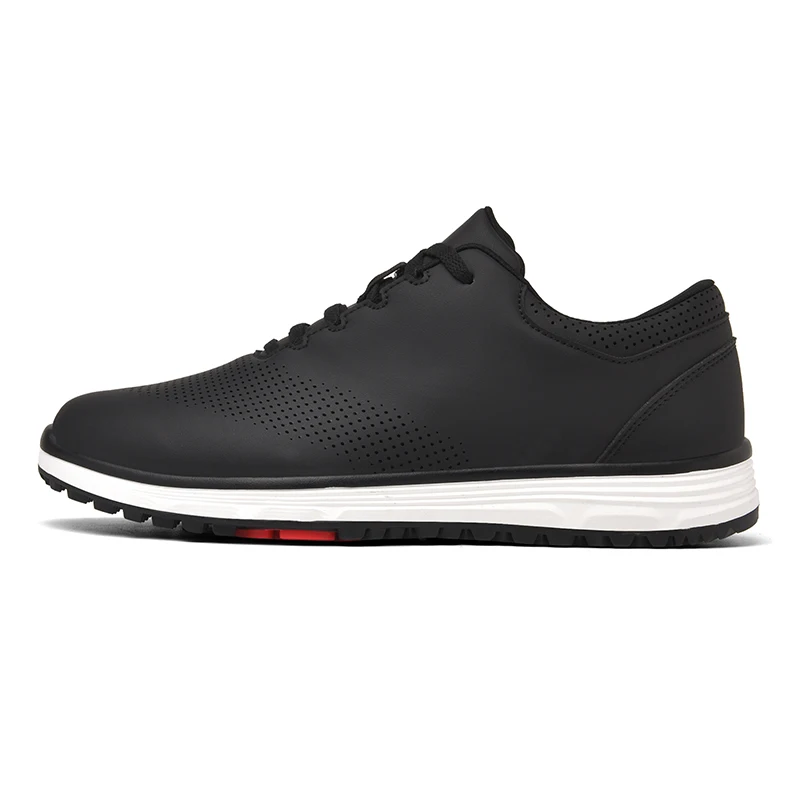 Cross border golf shoes with fixed nails, waterproof and non slip leather, men's outdoor golf training shoes, size 48