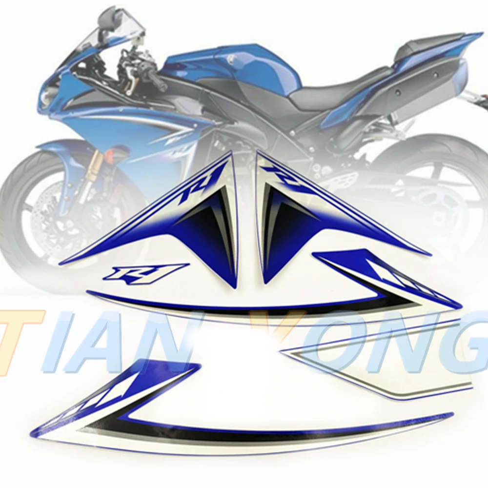 

For YAMAHA R1 YZF1000 YZFR1 2009 2010 2011 2012 2013 Motorcycle Fairing Full Stickers Original Factory Re-engraved Decals Kit