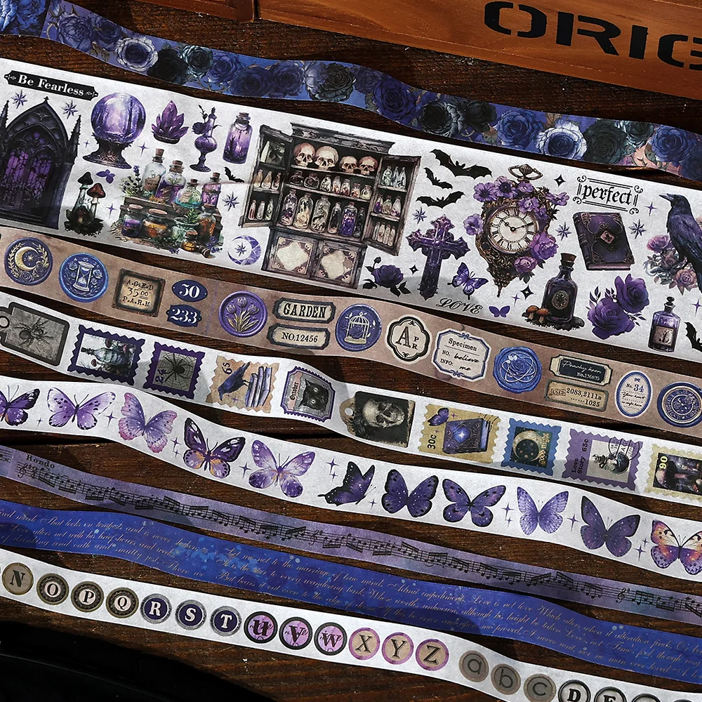 Card Lover 20 Roll [Castle Letter Series] Handmade Tent Decoration Base Pull Type Paper Box Masking Tape Material Scrapbook Kit