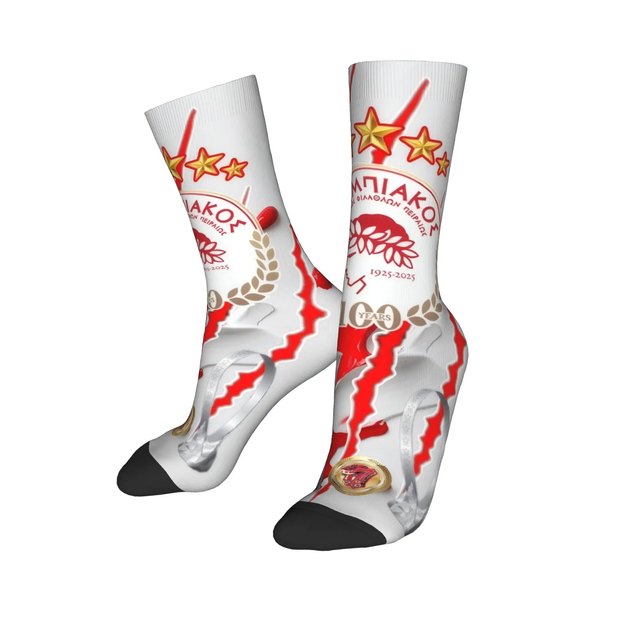 Hip Hop Vintage OLYMPIAKOS Crazy Men's compression Socks Unisex  Harajuku Pattern Printed Funny Sock Match Day Essentials