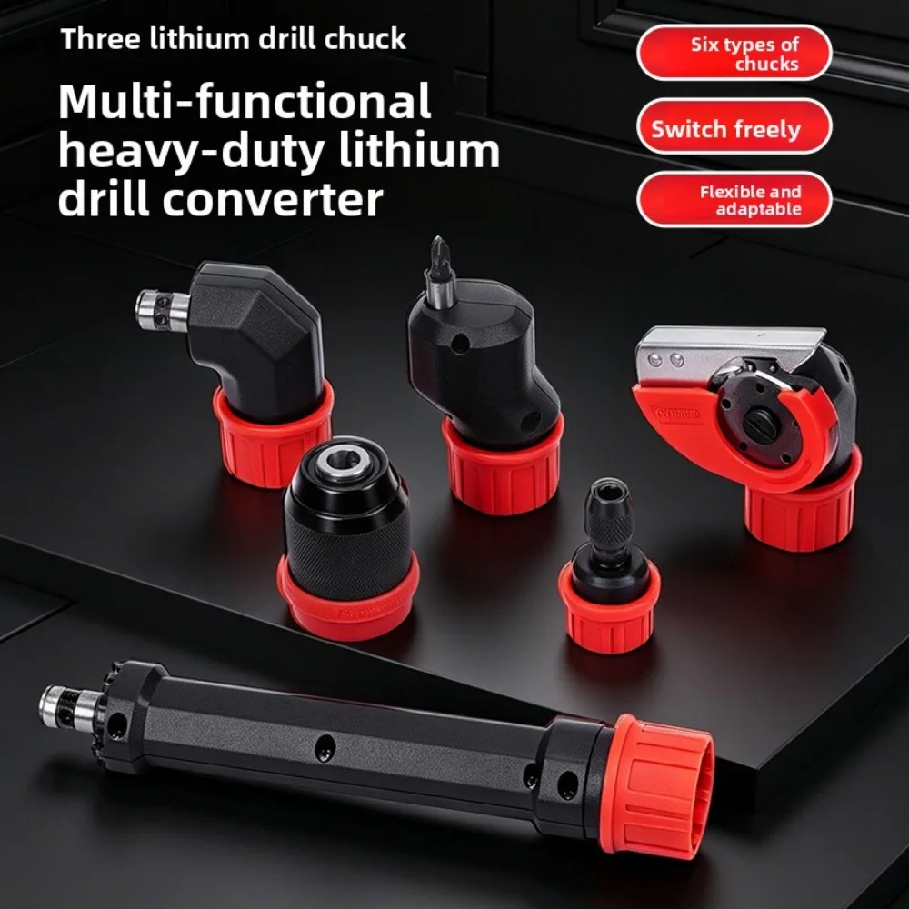 

Electric Drill Conversion Adapter Quick Release Chuck Allows 6.35mm Hex Bit Installation Compatible with Corded Cordless Drills