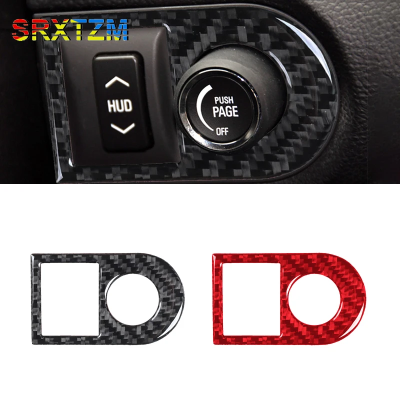 For Chevrolet Camaro 2010-15 Interior Car Sticker HUD Switch Button Panel Carbon Fiber Cover Decoration Stickers Trim