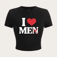 I Love Me Graphic T Shirts Baby Tees Y2k Tops T-shirt Woman T-shirts Women's Cropped Crop Top Women Grunge Clothes Y2k Kitty Emo