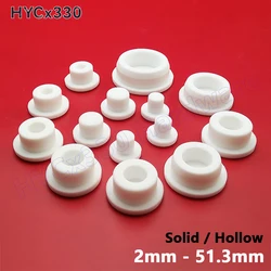 2mm - 51.3mm White Solid / Hollow Stopper Plug Silicone Rubber T-type Sealing Cap Dust Plugs,Inserts Bungs End Cap