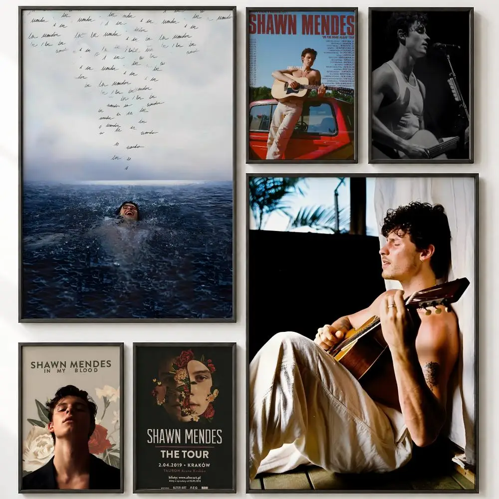 Pop Singer Shawn Mendes's Poster HD poster wall art self-stick no-residue for home cafe office great gift