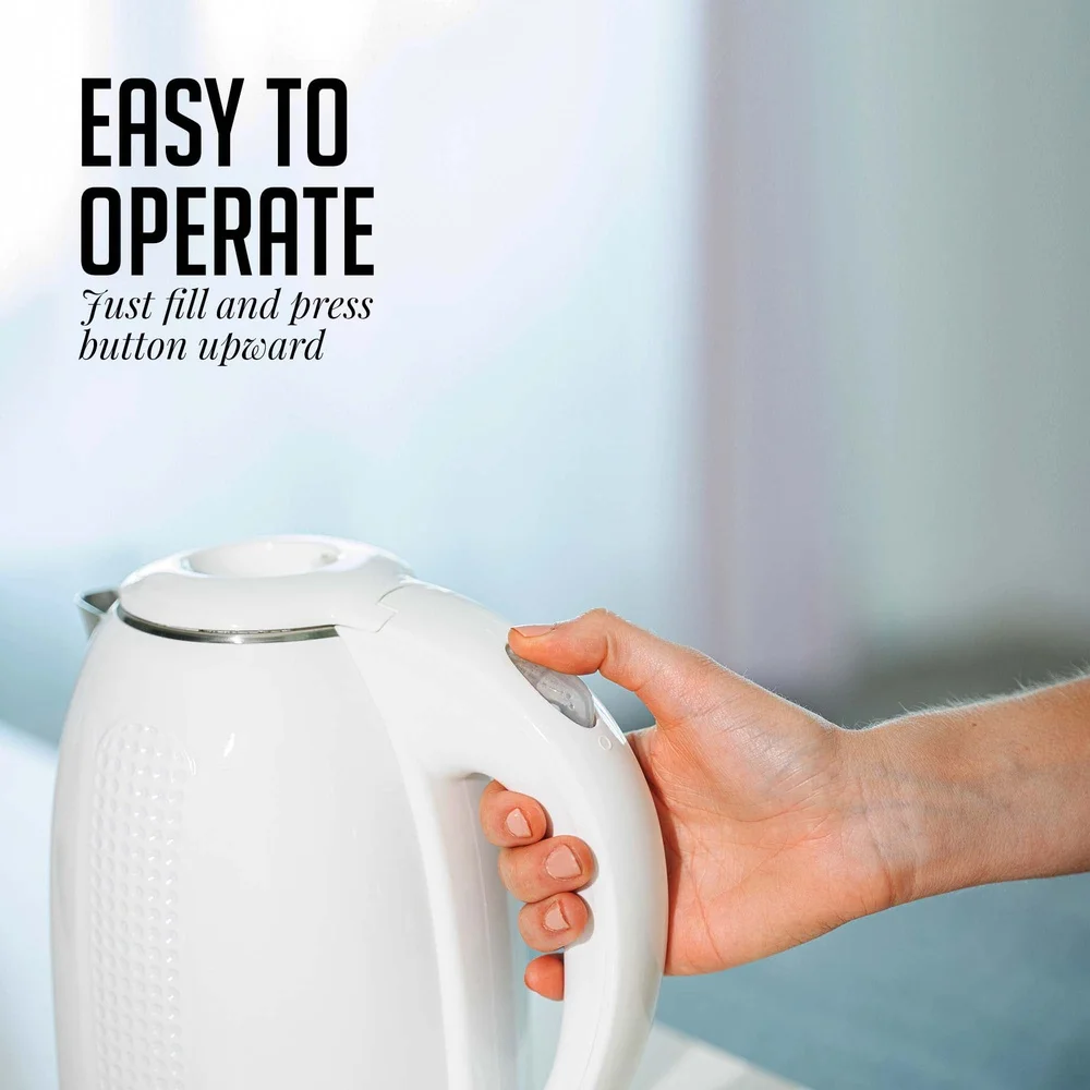 Портативный электрический чайник из нержавеющей стали с быстрым кипячением 1,7 л, автоматическое отключение, изолированный водонагреватель с двойными стенками, защита от высыхания