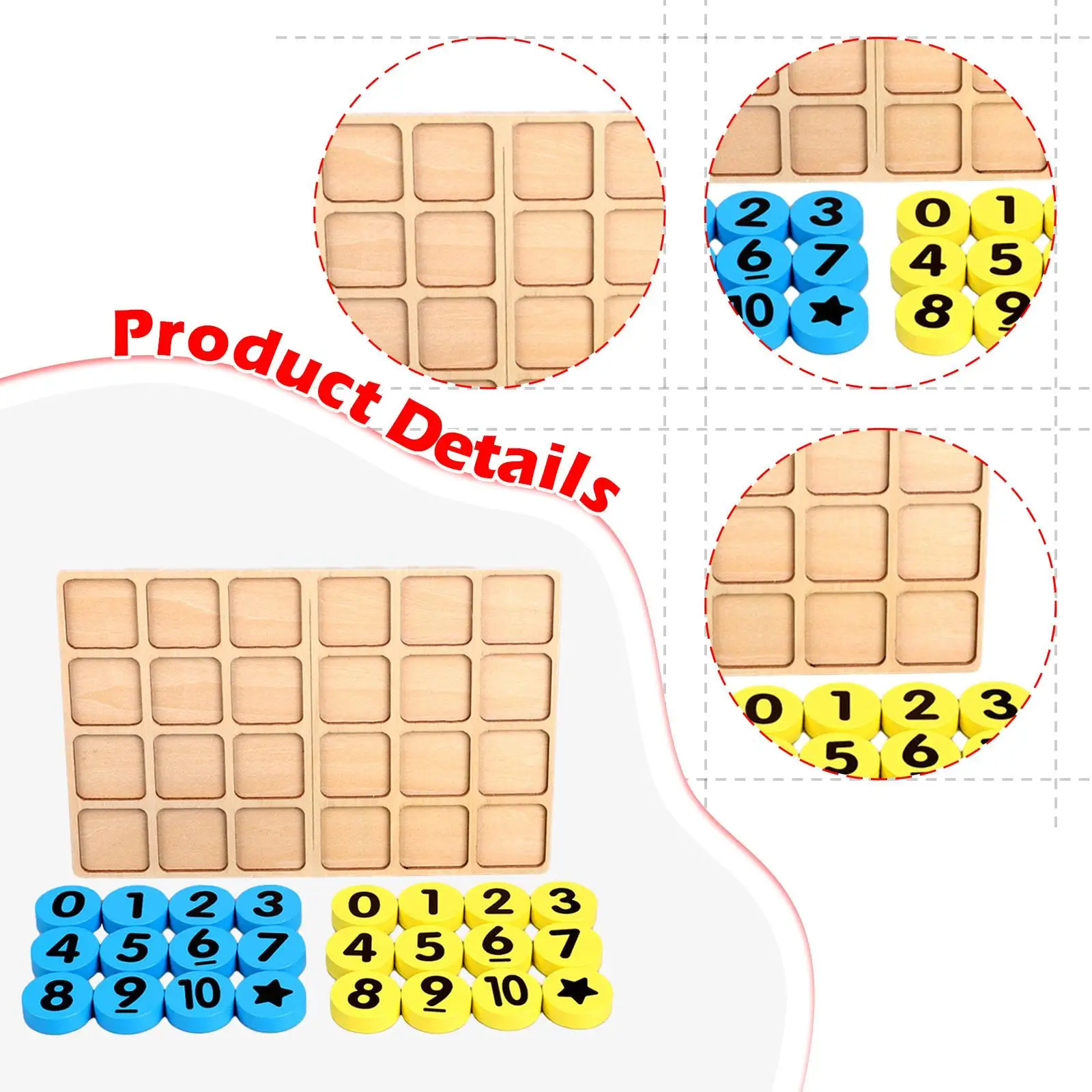 Number Game Number Math Toys Brain Teaser Development Activity Early Learning Board Game for Age 3 4 5 6 Boys Girls Children