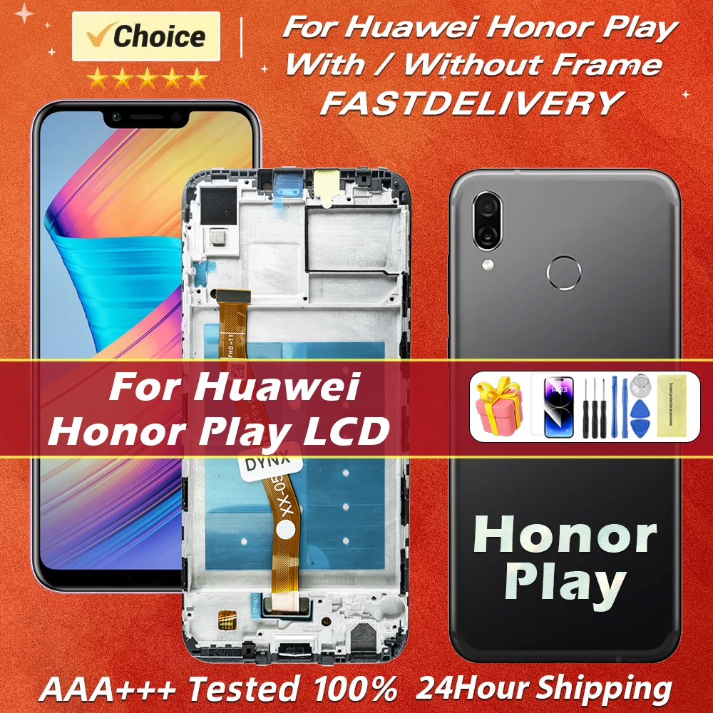 NEW 6.3 Inch For HUAWEI Honor Play For Huawei COR-L29 L09 AL00 AL10 TL10 LCD Display Touch Screen Digitizer Assembly Replacement