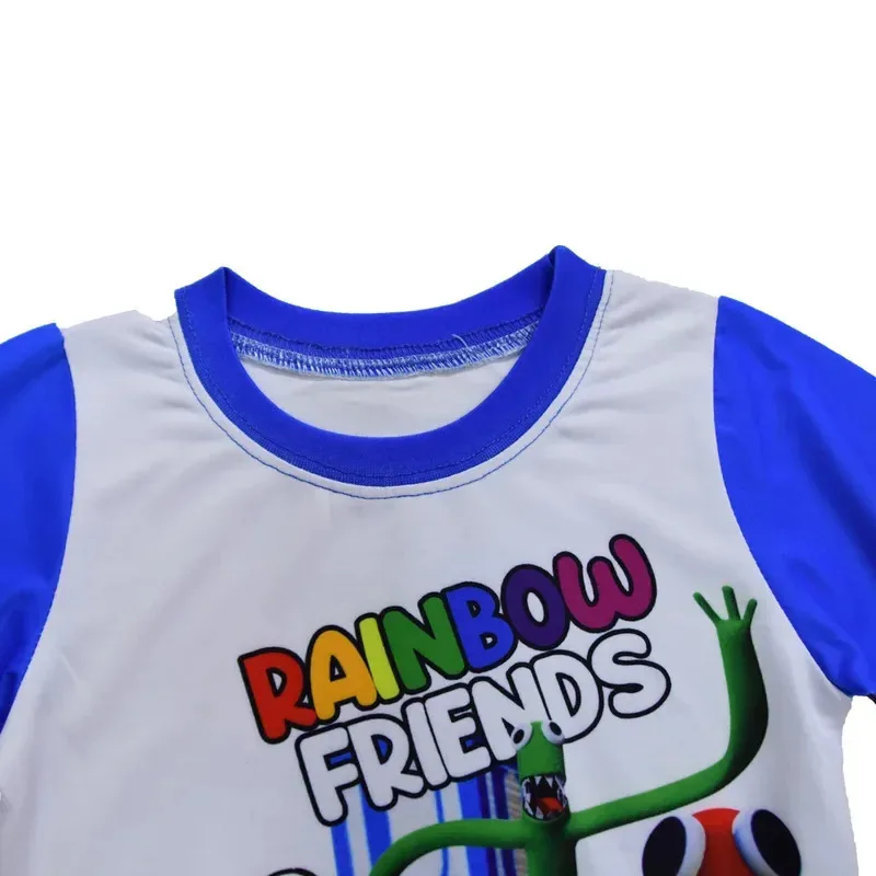 Новинка 2023 года, детская одежда для мальчиков с радужными друзьями, топы и штаны, комплект из 2 предметов, одежда для сна с героями мультфильмов, детские пижамы для девочек и малышей Новинка 2023 года, детская одежда для мальчиков с радужными друзьями, топы и штаны, комплект из 2 предметов, одежда для сна с героями мультфильмов, детские пижамы для девочек и малышей