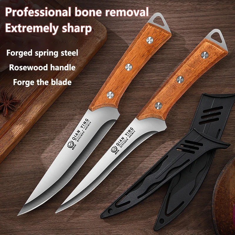 Professional kitchen knives, chefs professional kitchen knives stainless steel boneless knives forged meat slicers, fruit knives