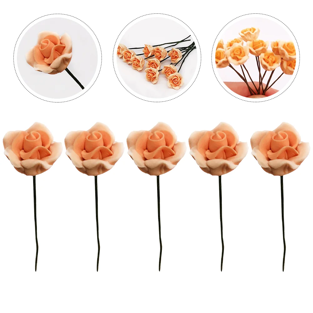 5 Pcs Artificial Flower Plant Model Adornment Decorate Desk Decoration Simulation Resin Miniature Bride Scenery DIY