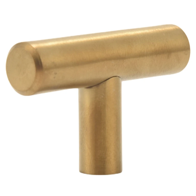 10 Pack Single Hole Gold Cabinet Knobs And Pulls Door Cupboards Bedroom Furniture Handles 50Mm/2In Overall Length