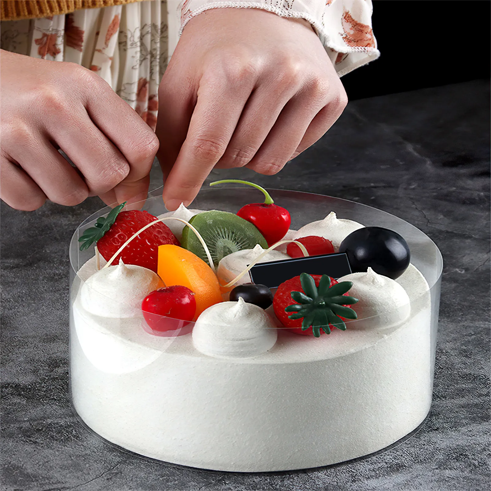 Clear Acetate Baking Roll 210x6cm Cake Collar for Chocolate Mousse & Dessert Shaping – Professional Bakery Tool