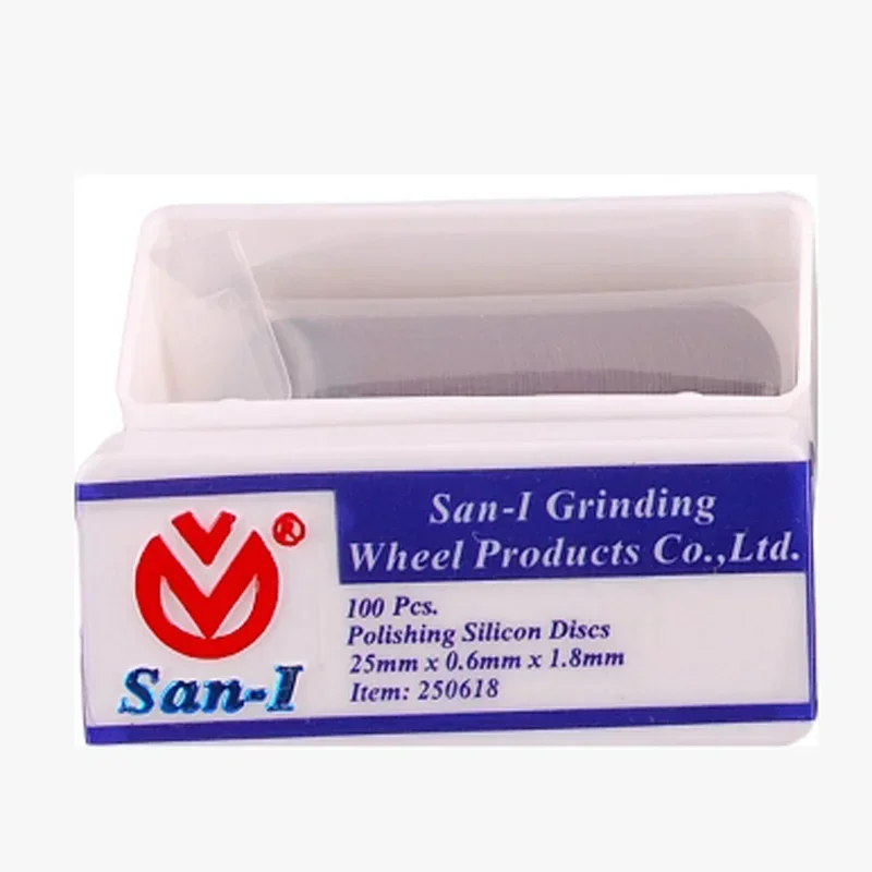 Dentals Lab Technician Materials San-1 Polishing Silicons Discs For Metal Copings 25*0.6*1.8mm,100pcs/box