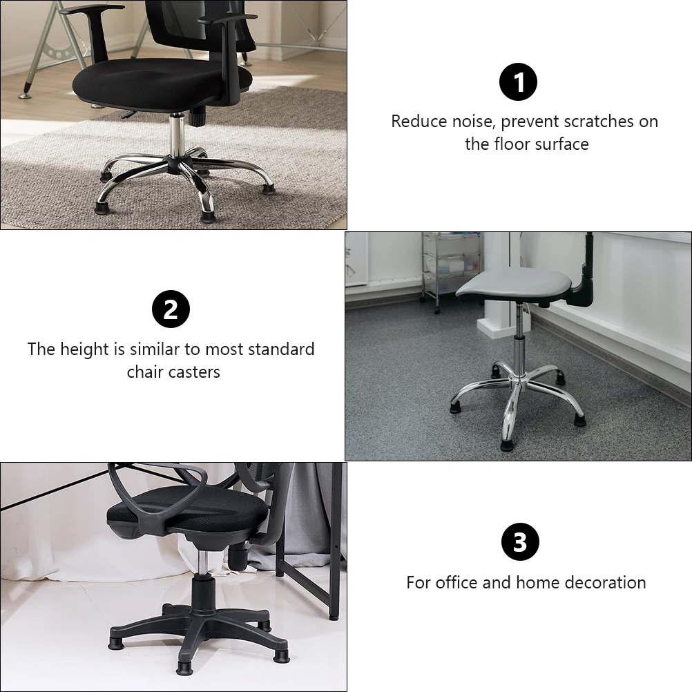 

8pcs Office Chair Feet Thicken Fixing Pads For Hard Floors Replacement Casters Chair Fixed Feet Nonslip Stable Locking