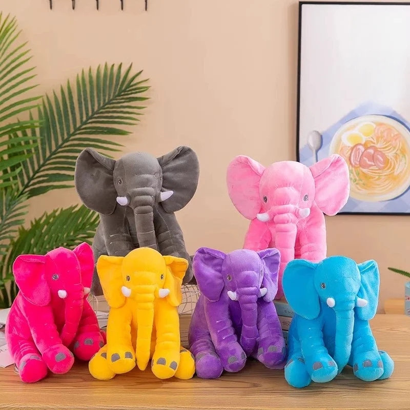 Fashion Elephant Pillow Plush Elephant Toy Sleeping Cushion Elephant Doll (The doll no cotton plush inside,just empty doll)