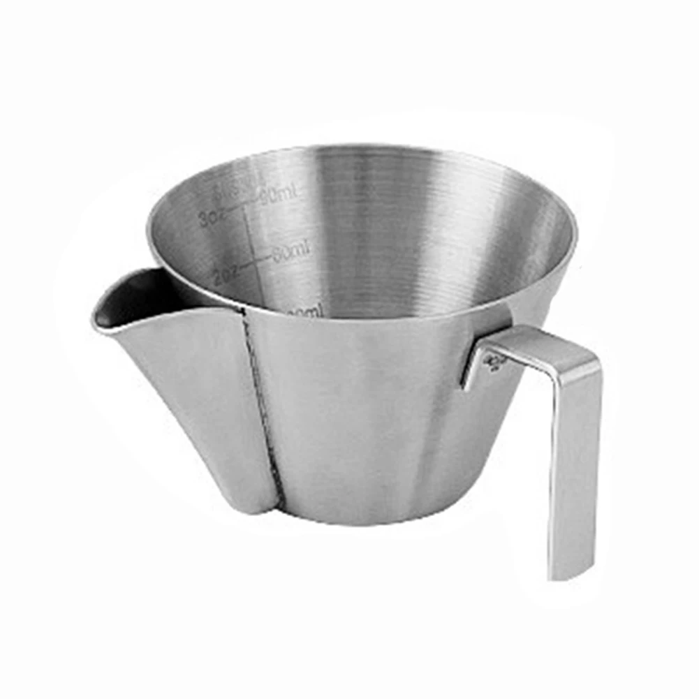 304 Stainless Steel Coffee Measuring Cup with Smooth and Precisely Etched Measurement Scale for Easy Cleaning and Grip