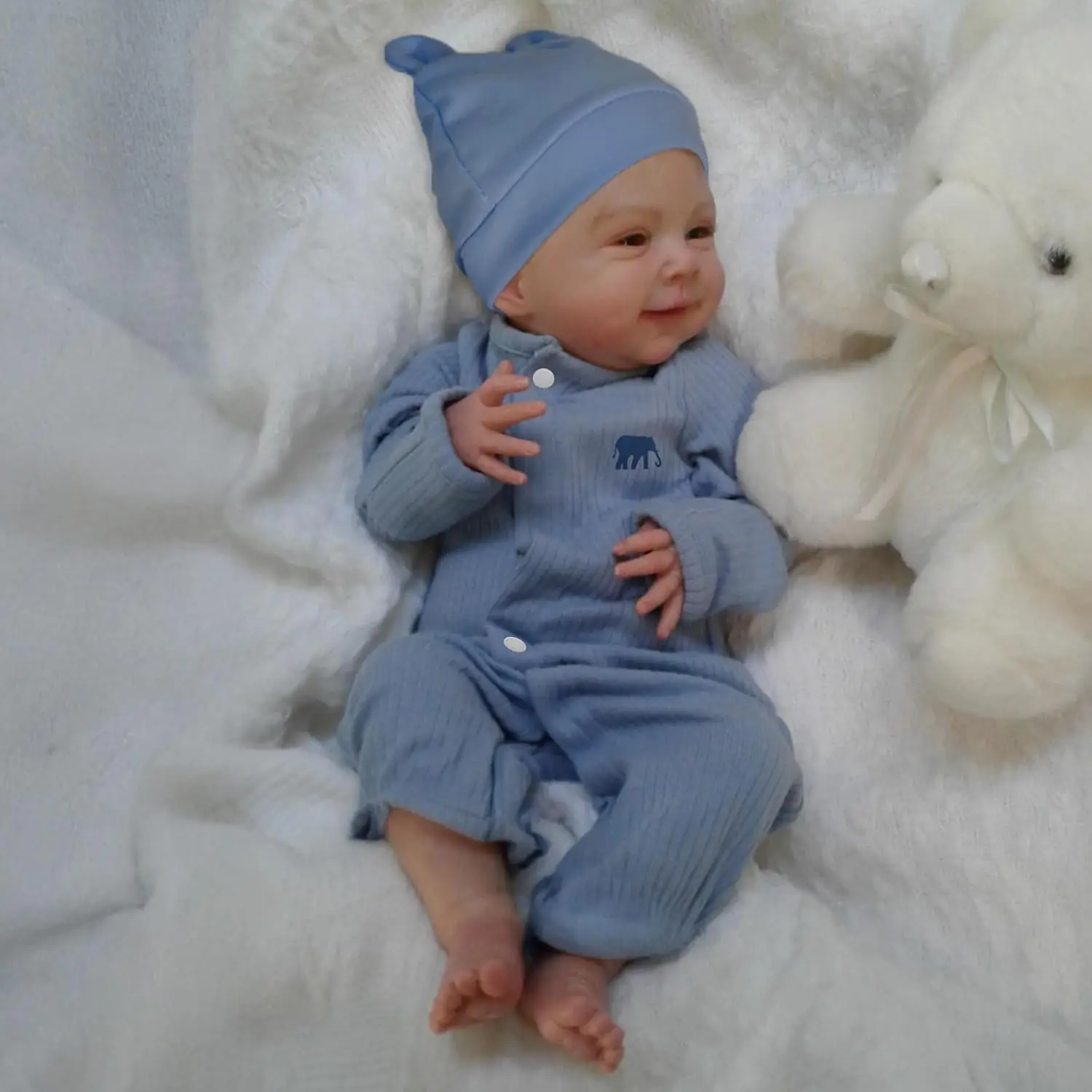 

18-дюймовая реалистичная кукла-реборн с мягким тканевым телом, ручной работы, с утяжелением, для детей от 3 лет