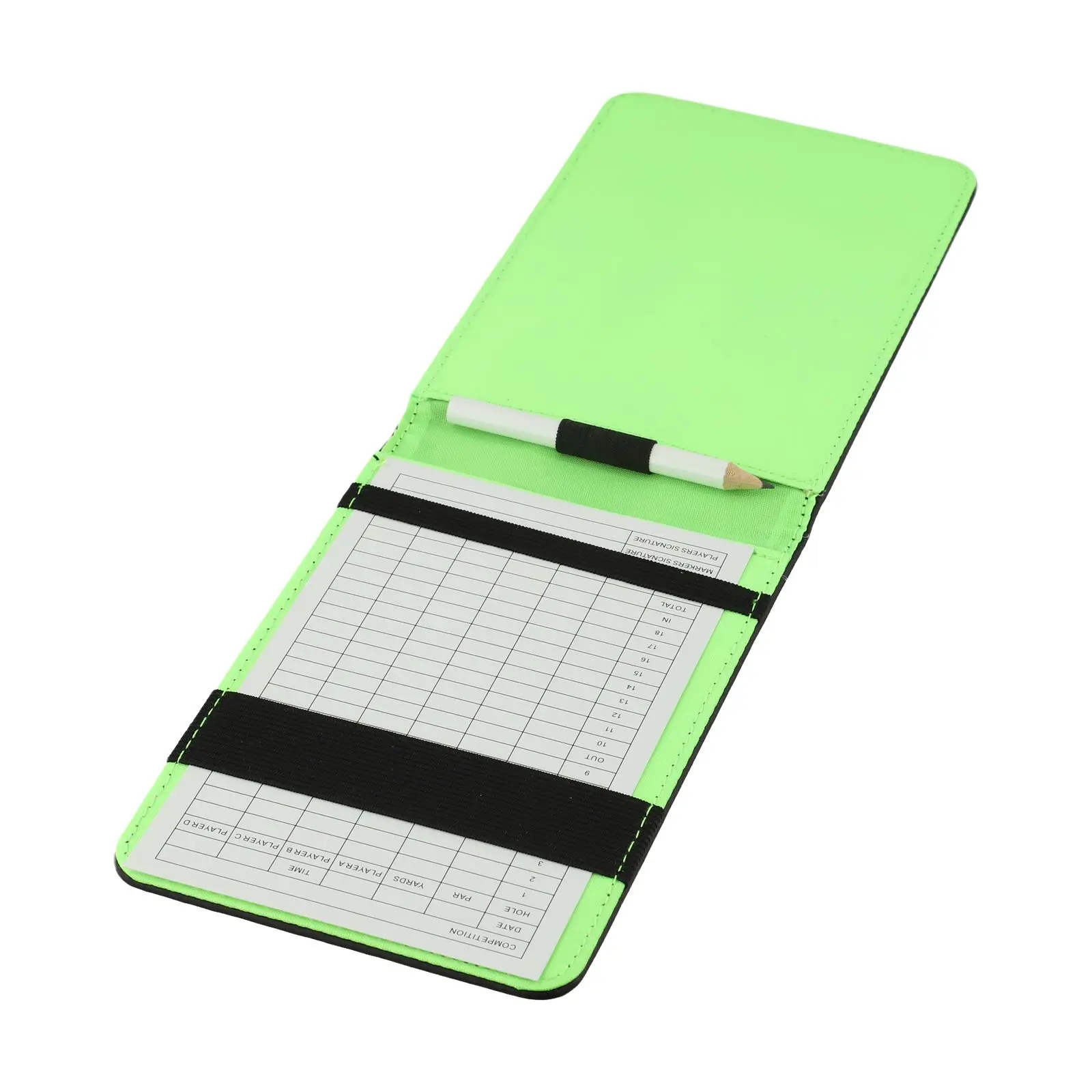 Innovative Design of a Leather For Golf For Scorecard Holder with Built In Pencil Loop Perfectly Sized for Bags