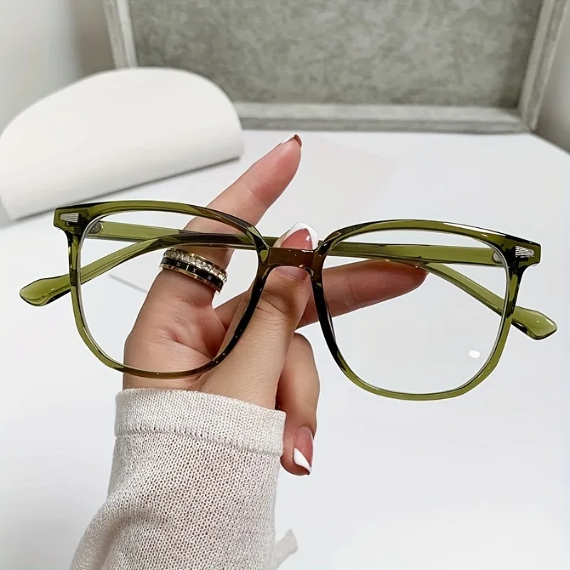 Women's Blue Light Blocking Glasses  Stylish Square Full-Frame PC Eyewear Multiple Colors Available image 6