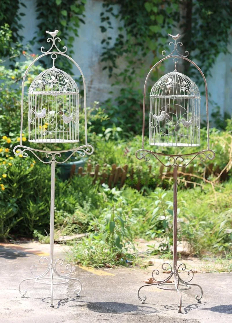 

Birdcage flower stand Floor-to-ceiling outdoor wrought iron courtyard Garden balcony Living room decorative plant