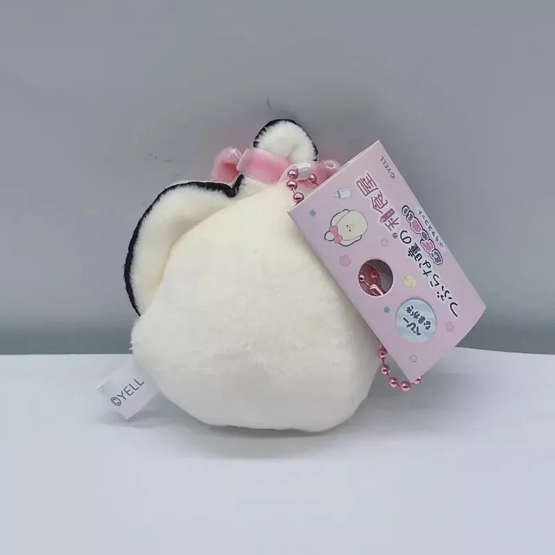 Yell Japan Gashapon Kapselspielzeug, süßer Anime, weicher Plüsch, kleines Auge, Schleife, Austern, Austern, Schalentiere, 7 cm, Puppenfigur, Tasche, Schlüsselanhänger, Geschenk