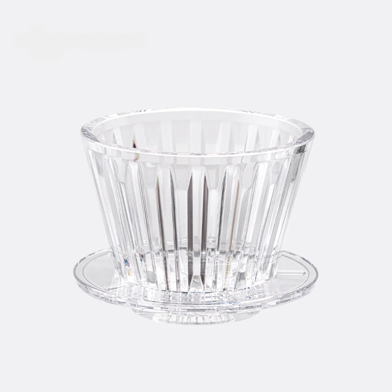 1pc Wave Coffee Dripper Crystal Eye Pour Over Coffee Filter Cups Coffee Maker Flat Bottom Increase Uniformity