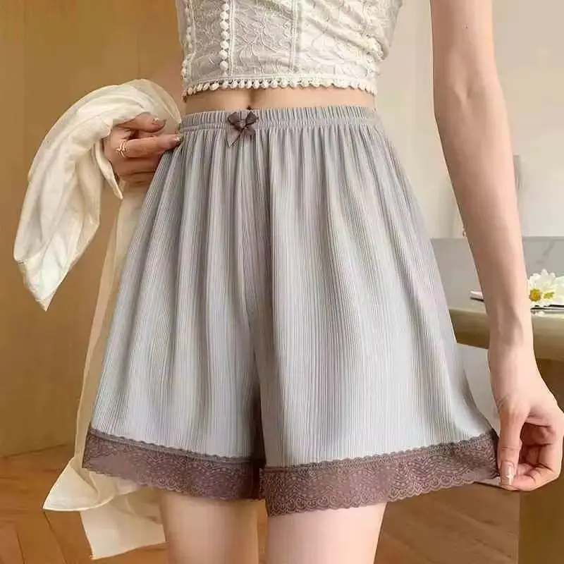 

2026 New Pants Women Summer Sexy Cool Comfort Sleep Bottoms Simple Home Shorts Ladies Pajama Shorts Underwear Ice Silk Safety