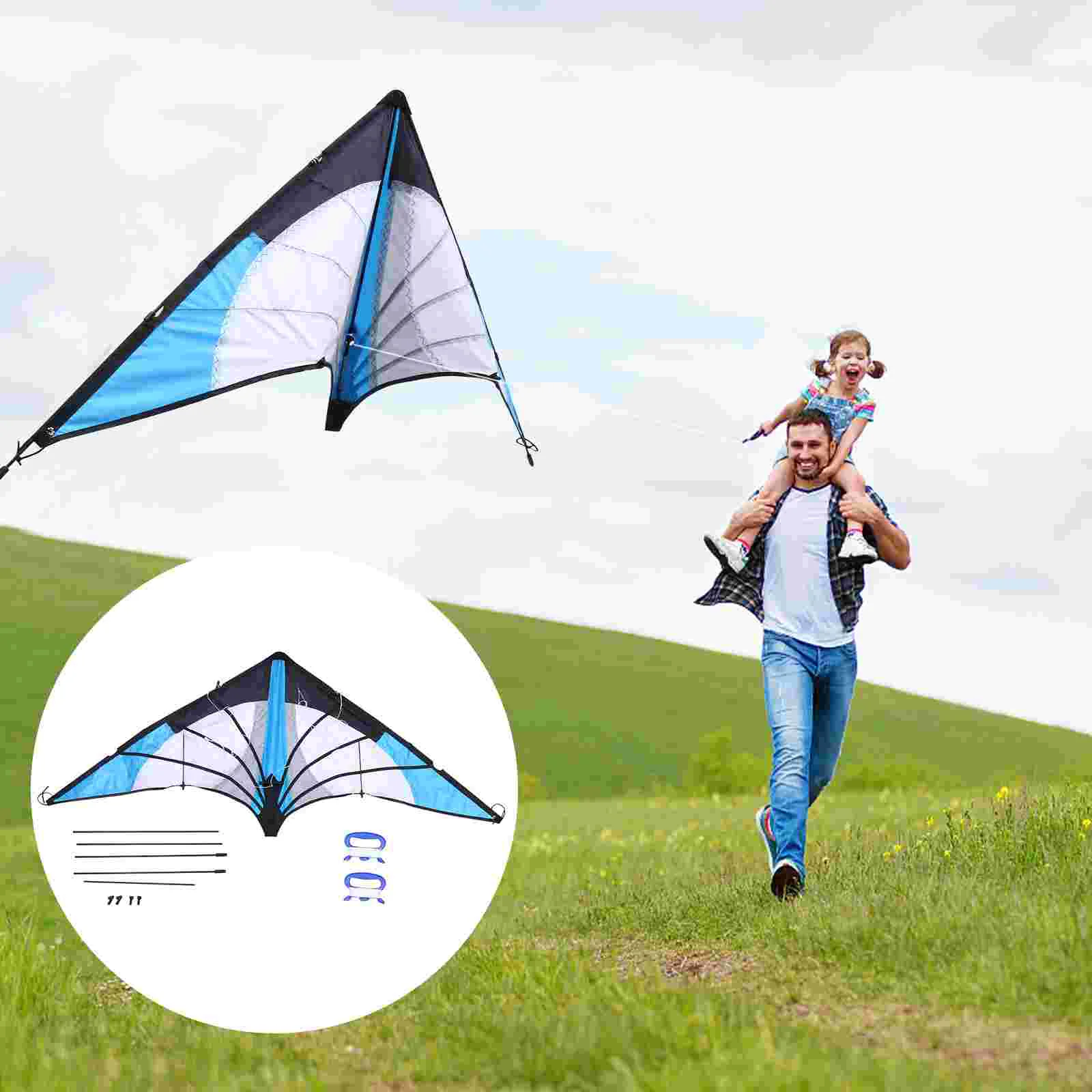 Double Line Sport Kite Child Children’s Toys Kids Polyester Dual-line Aerobatic