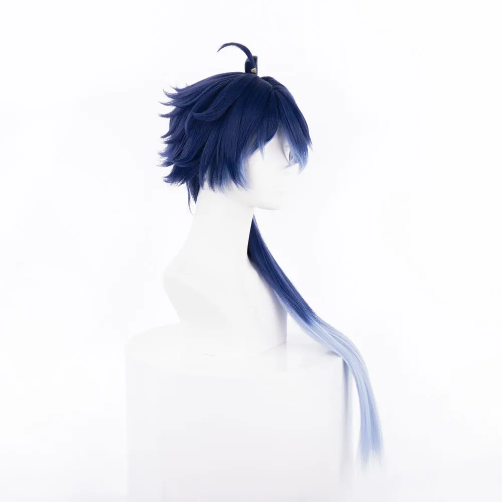 Genshin Impact Kyryll Chudomirovich Flins Cosplay Pruik Hittebestendige Pruik Gradiënt Blauw Lang Haar Mannen Vrouwen Halloween Party Props