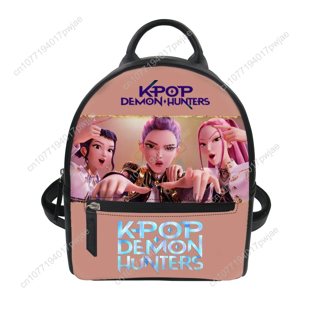 KPop Demon Hunters Custom Mini Small Backpack Purse Carter Schoolbags Double Shoulder Bag Mini Daypack Leather Travel Bag