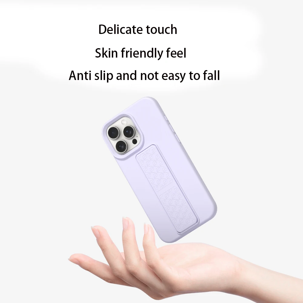 السائل لينة سيليكون غير مرئية للطي حامل حامل جراب هاتف آيفون 17 16 15 14 زائد 13 12 11 برو ماكس الهواء غطاء مقاوم للصدمات