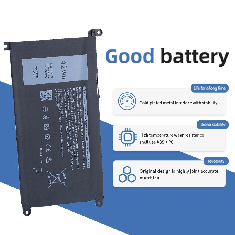 New YRDD6 Laptop Battery For DELL Inspiron 13 7370 7373 7380 7386 For Vostro 5370 P83G P87G P91GRPJC3 39DY5 11.4V 42WH Laptop