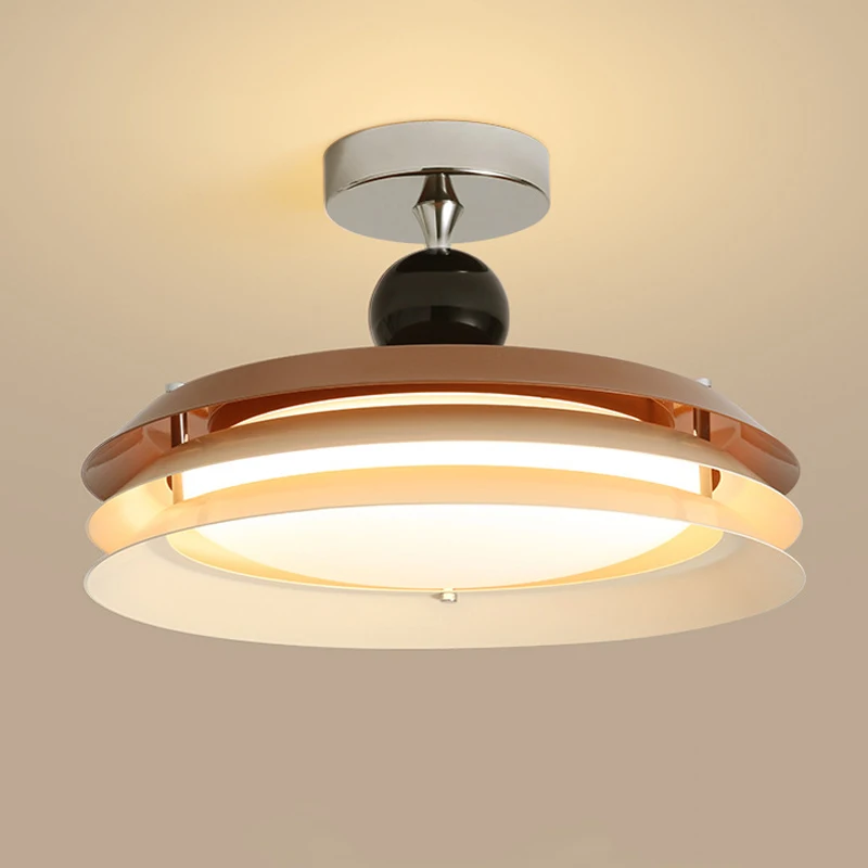 

Cream-Style Simple Bedroom Ceiling Light Modern Minimalist Circular Study Lamp Full-Spectrum LED Eye-Protecting Lighting Fixture