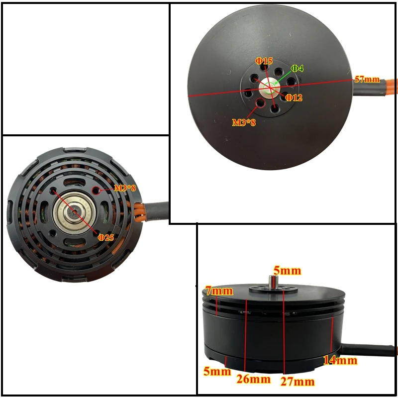 XAERO 5015 150KV 330KV Brushless Motor for 21 22 inch Propeller Multi Copter UAV