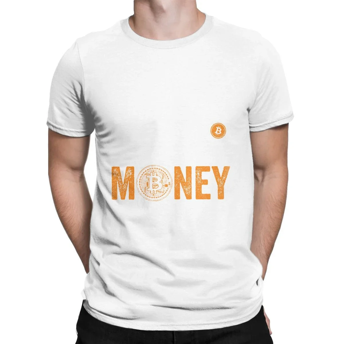 The evolution of money  BTC Crypto Manga Graphic Cryptocurrency Blockchain Short-sleev  Bitcoin Tee Shirt