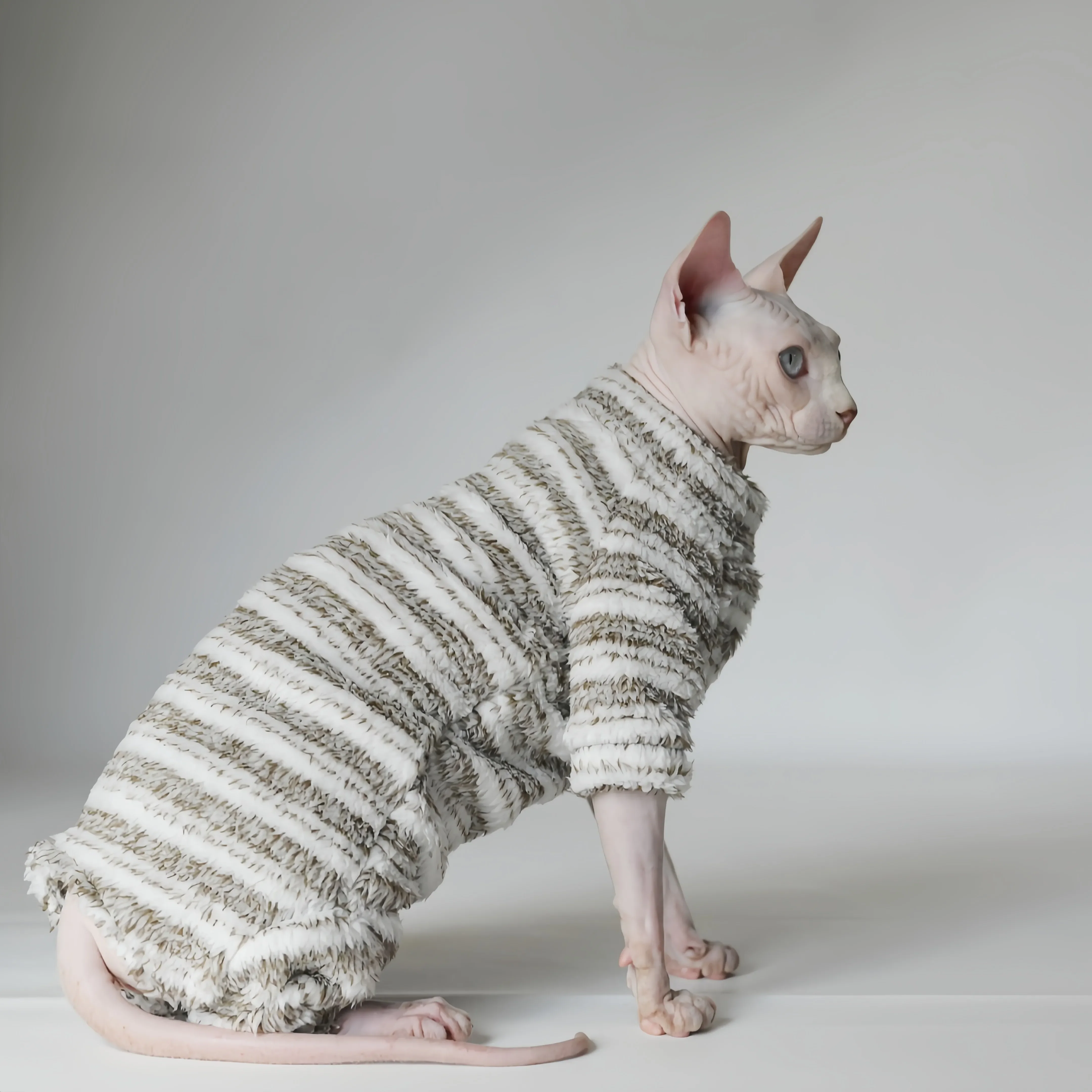 Hairless Cat Clothes Thick, Warm,Winter Four-Legs for Sphynx, Devon Rex, Cornish Rex, Abyssinian, and Small Kitten