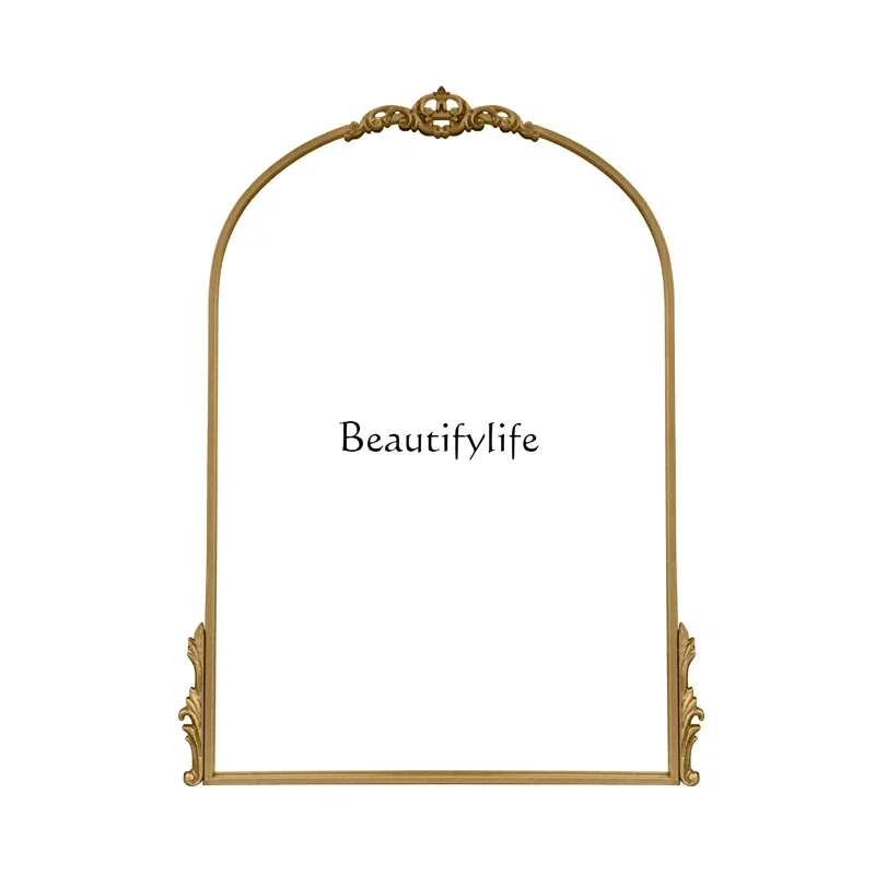 

*Vintage fireplace decorative mirror in French makeup mirror