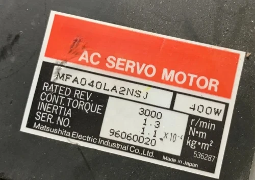 MFA040LA2NSJ   servo motor ,  In good working condition, free shipping  a