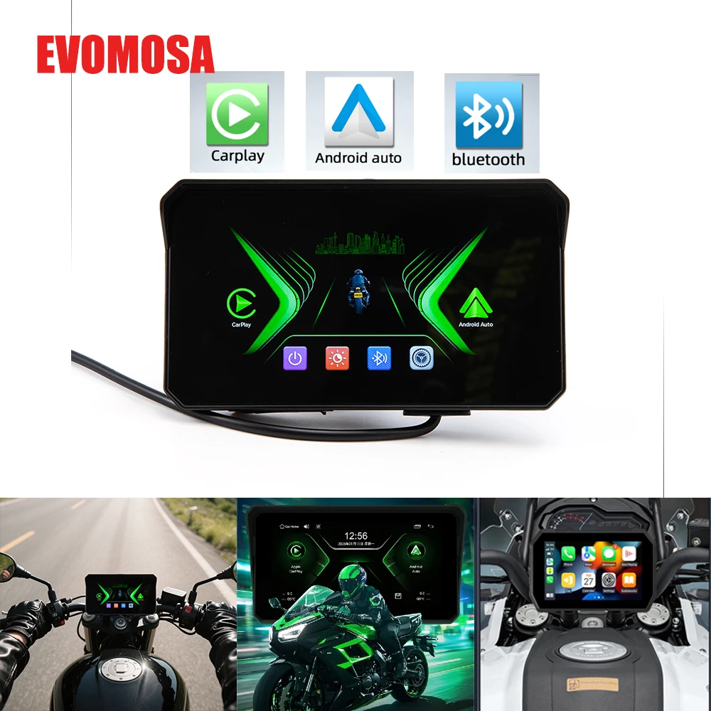 

3.5/5.0/6.0 inch Wireless CarPlay Moto Android Auto Motorcycle Dashboard Portable Display Screen Portable Digital GPS Navigation
