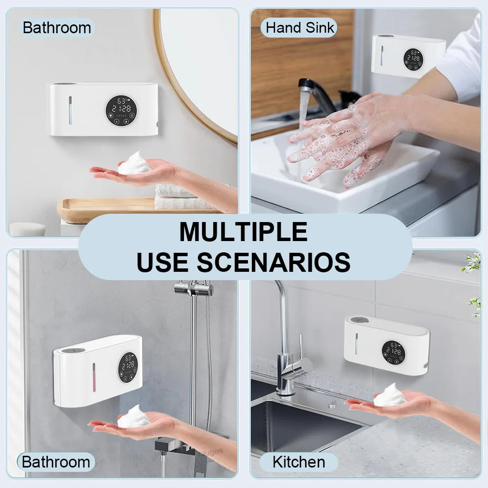 Liquid Soap Dispenser Wall-mounted Automatic Soap Dispensers Large Capacity Touchless Rechargeable Sensor Soap Dispenser