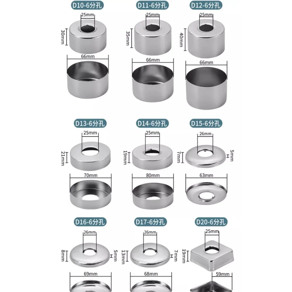 Penutup dekoratif keran Pancuran, penutup tembok lapisan dekoratif pipa air Stainless Steel, aksesori keran kamar mandi dapur